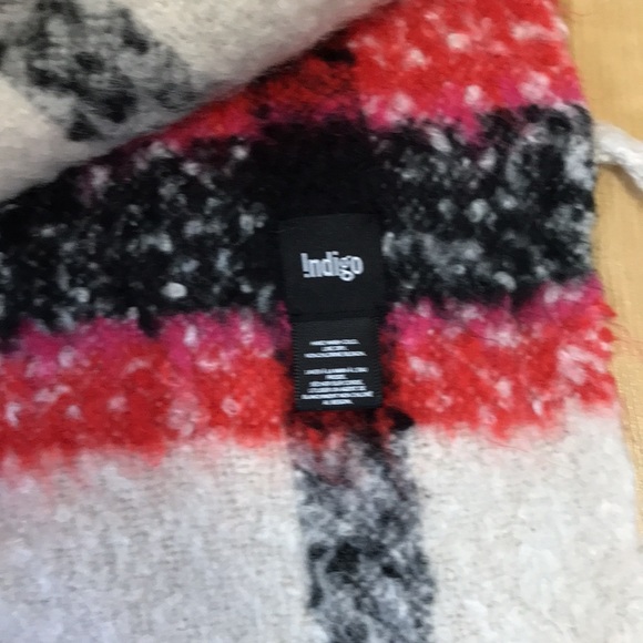 Indigo plaid blanket scarf - Picture 3 of 3